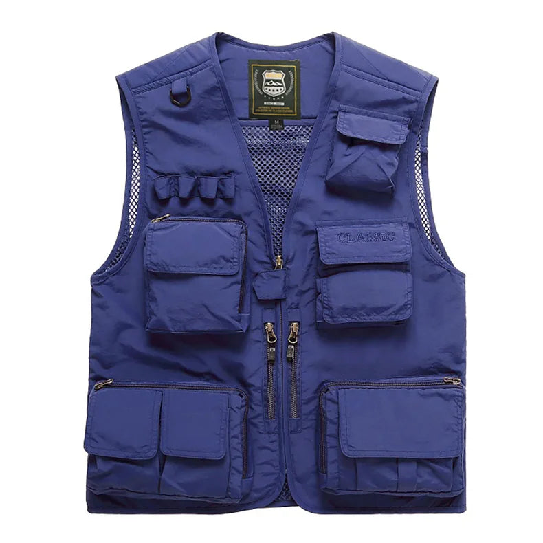 Orange Multi-pocket Vest