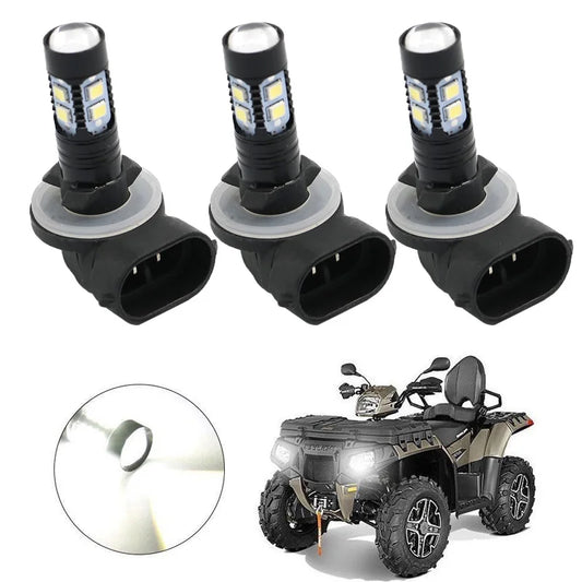 3PCS HEADLIGHT LED BULBS for ATV POLARIS SPORTSMAN