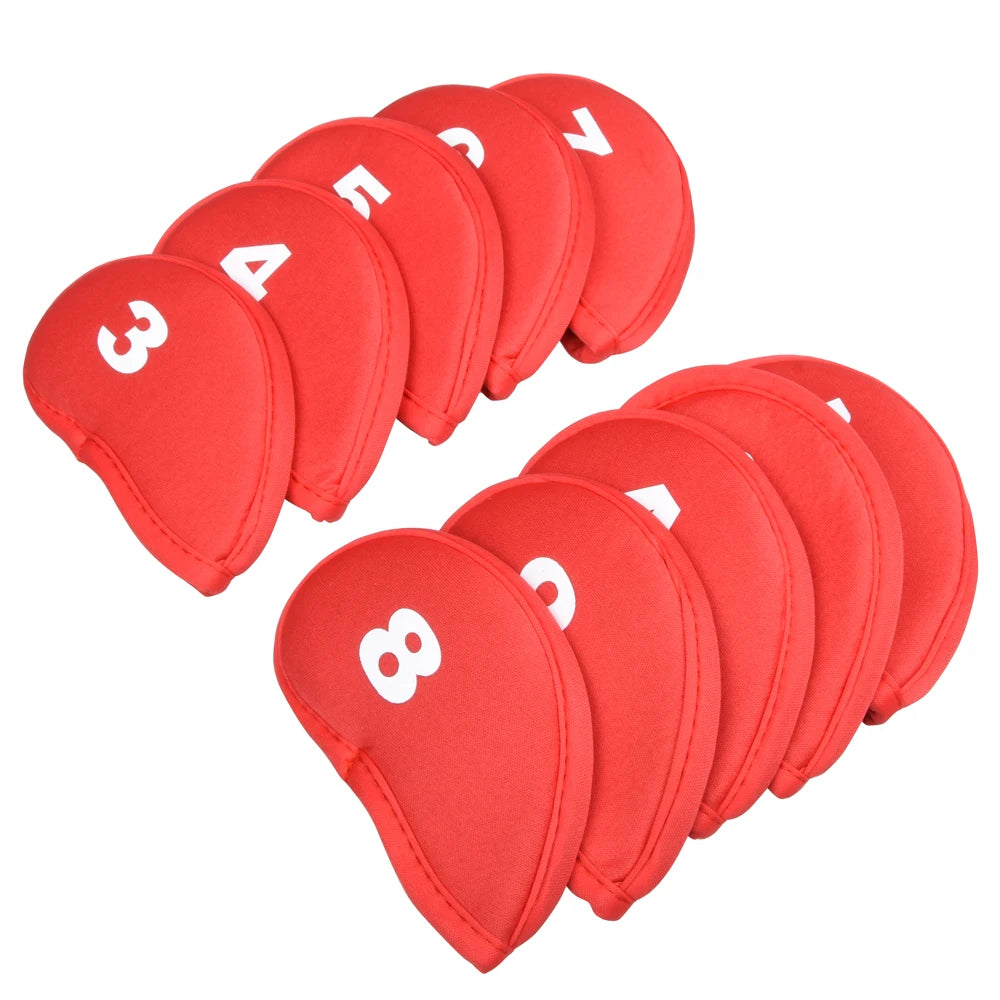 10Pcs Golf Iron Head Covers