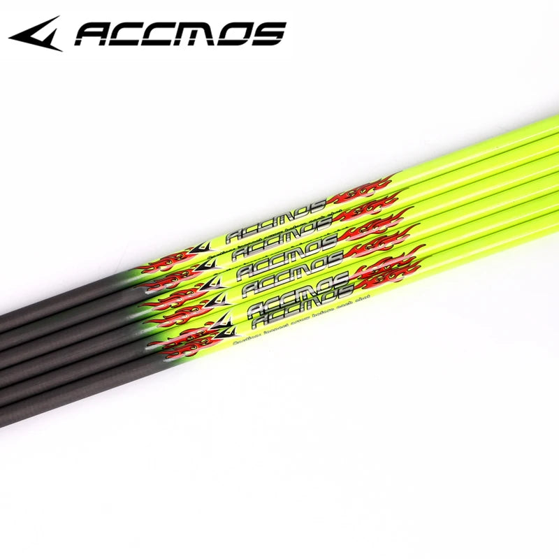 6/12pcs ID 6.2mm Pure Carbon Arrow Shaft 32'' Spine 300 340 400 500 600 700 800 Archery Tube DIY Shooting Arrow Accessories