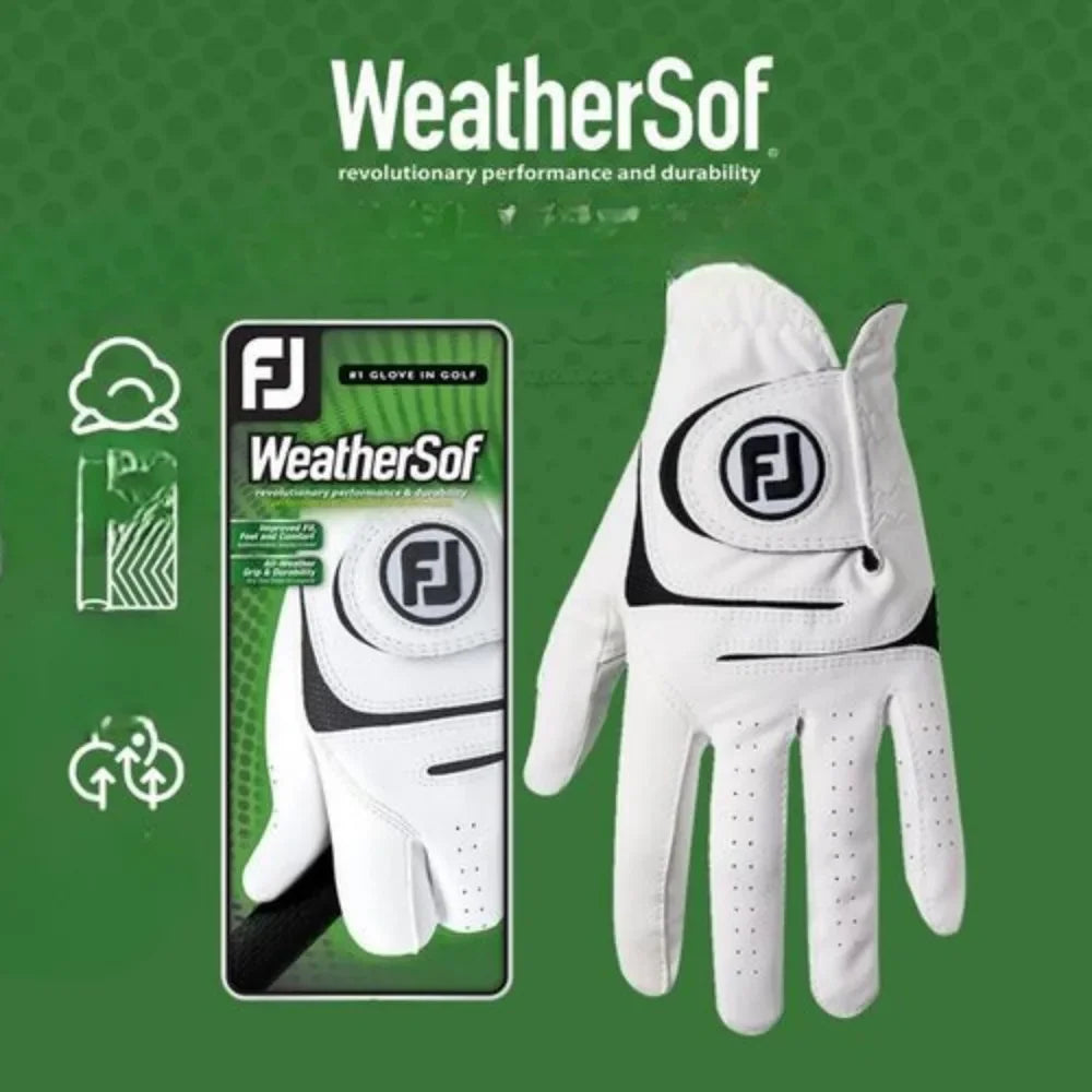 Pack 1 Pcs Golf Gloves Men Cabretta Leather Left/Right Hand With Anti-slip Granules Soft Breathable Men's Golf Glove