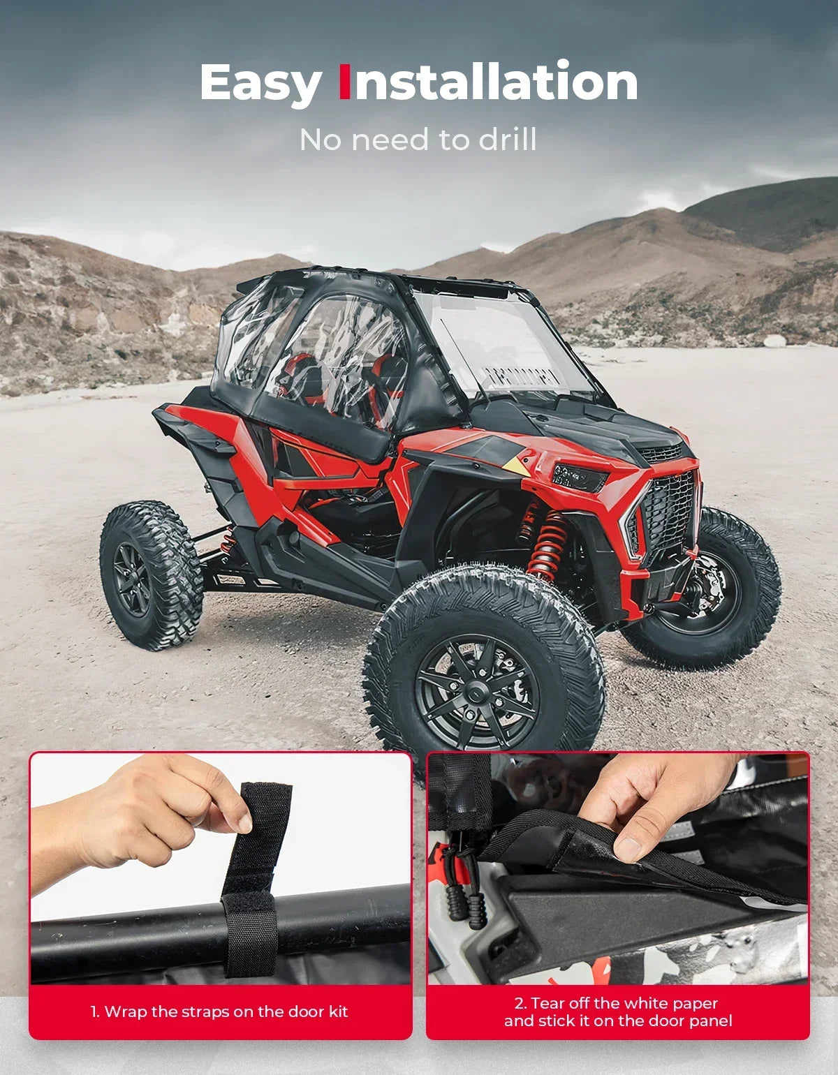 Polaris Cab Enclosures Soft Upper Door Kit