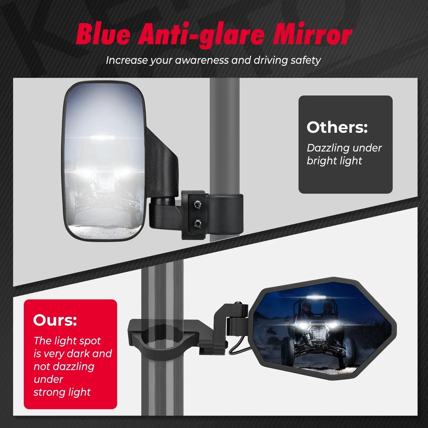 KEMIMOTO  Side Mirrors w/ RGB Light