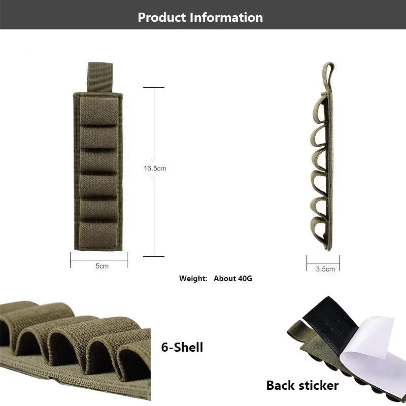 Nylon 6-Shell Stickers Tactical Shell Holder