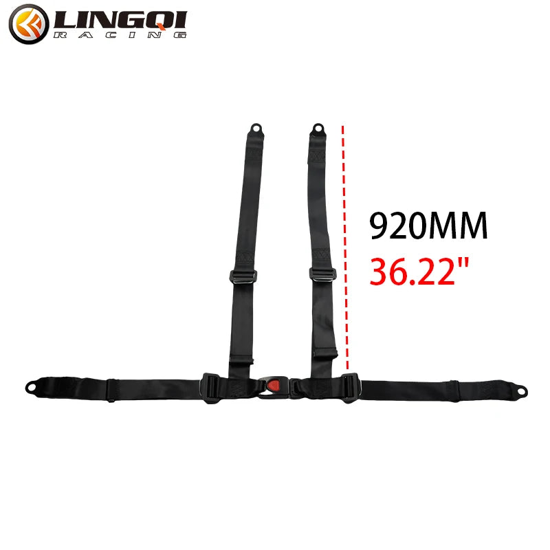 LINGQI RACING Motorcycle 4 Point Mounting Seatbelt