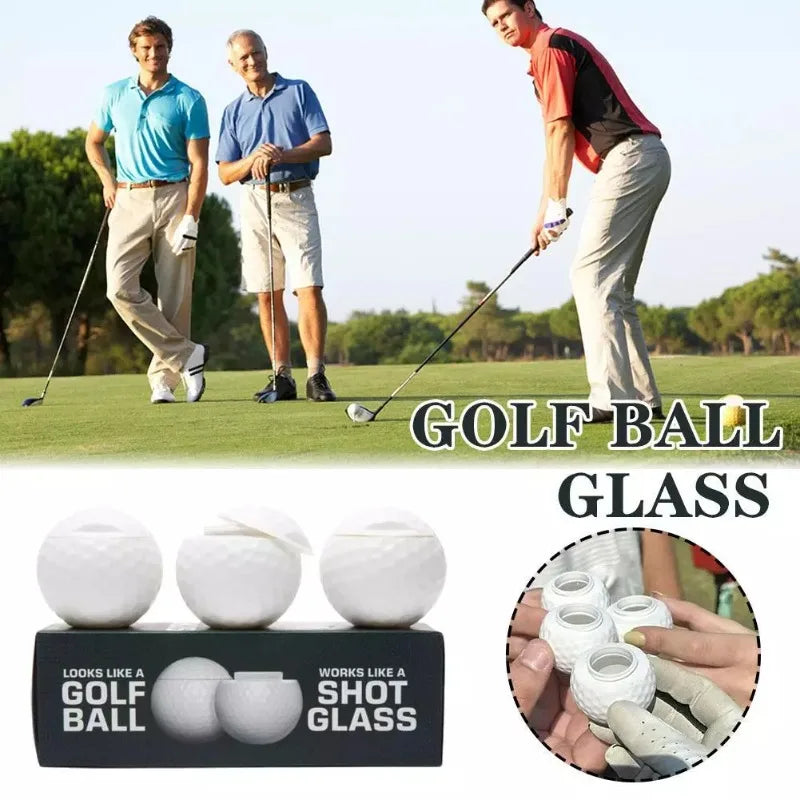 Golf Ball Shaped Shot Glass With Lid