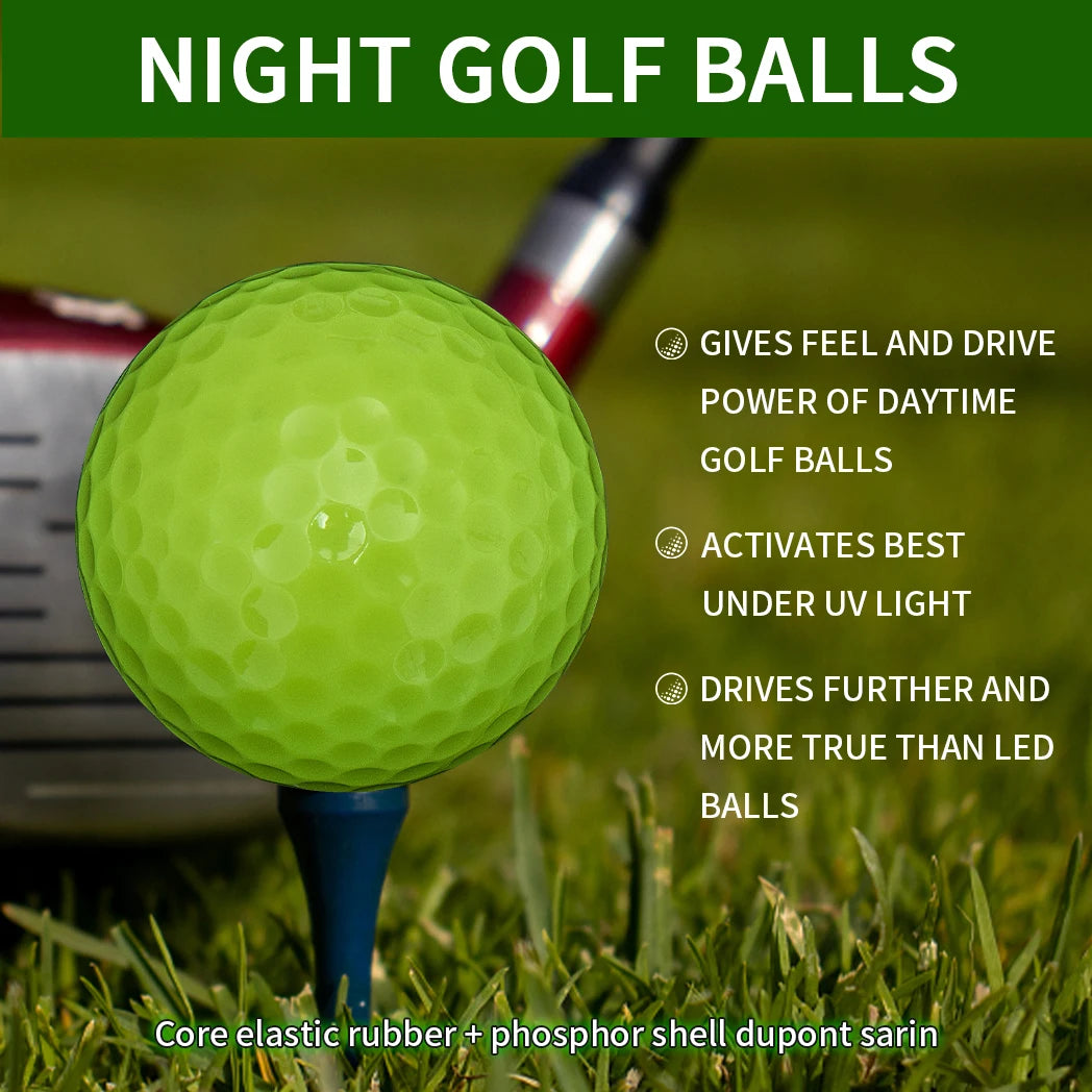 Caiton Glow Golf Balls for Night Sports