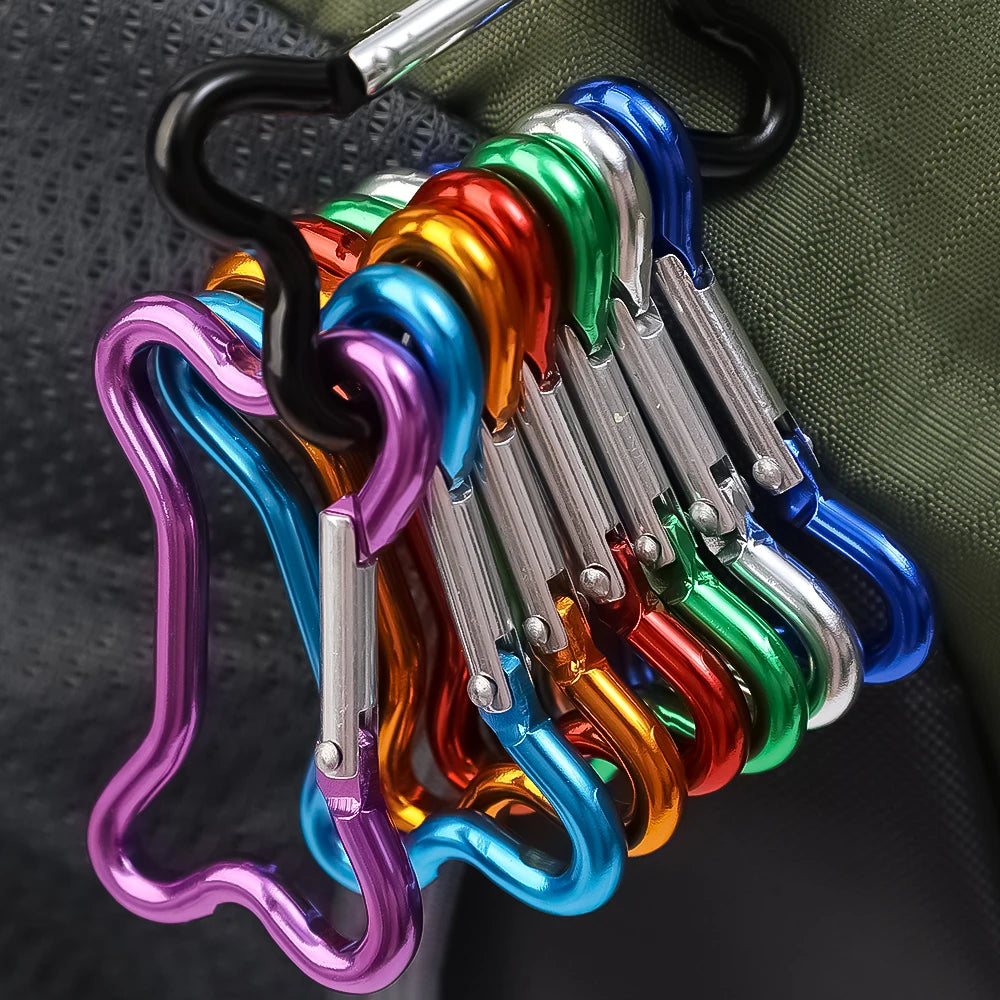 10PCS Dog Bone Carabiner