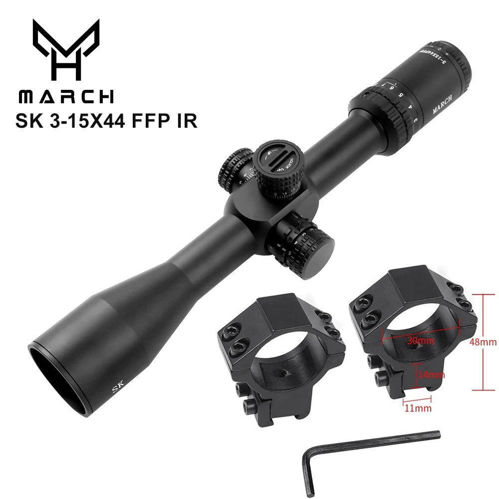 MARCH SK 3-15x44 Luneta FFP Riflescope