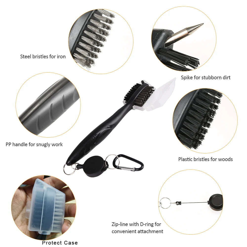 2 Sided Golf Groove Cleaning Brush