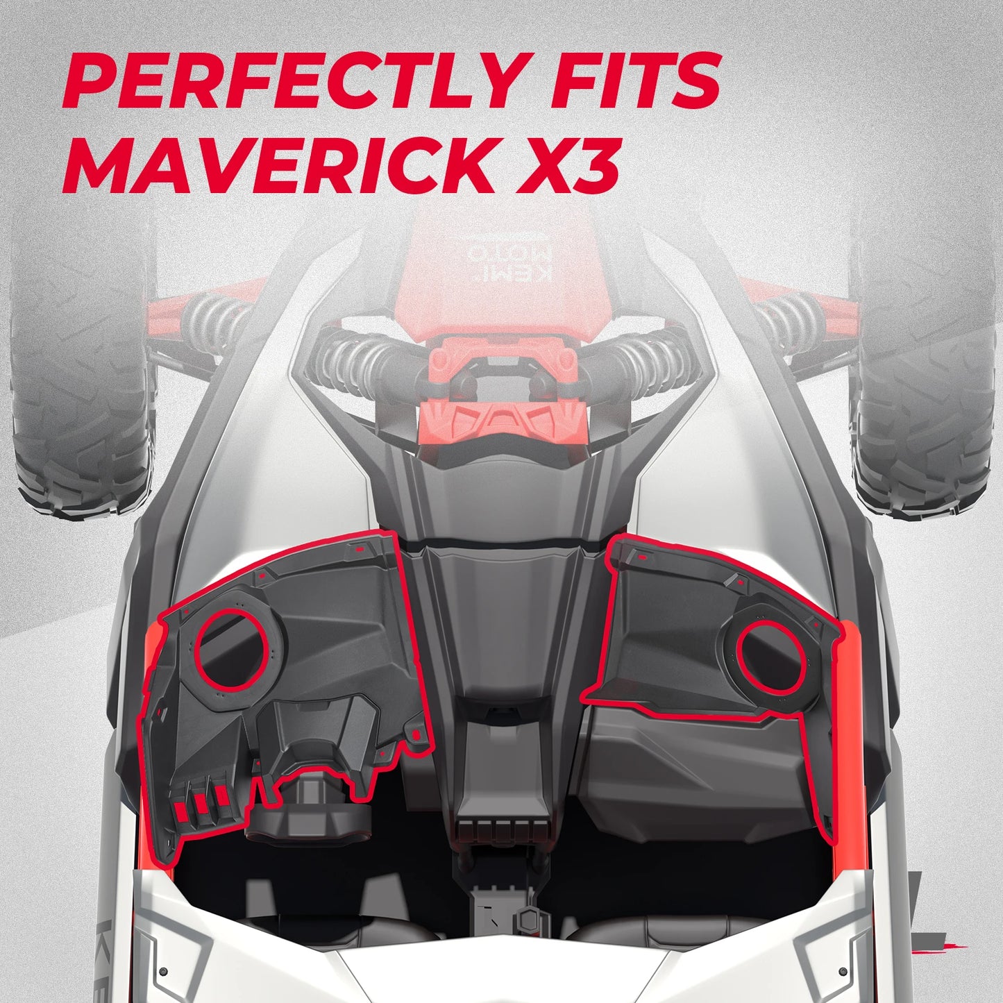 Can-am Maverick  6.5 inch Front Dash Speaker Pods Mount