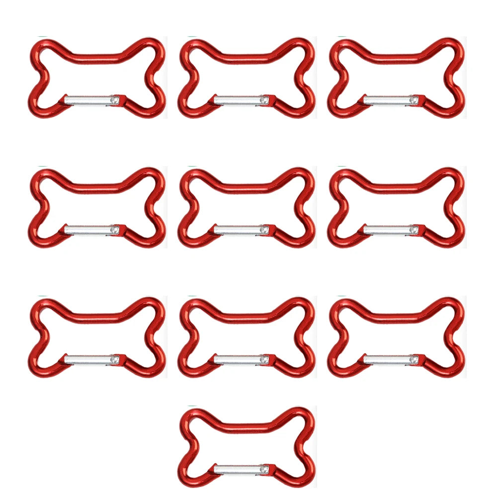 10PCS Dog Bone Carabiner