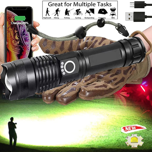 High Powerful Tactical Rechargeable Flashlight