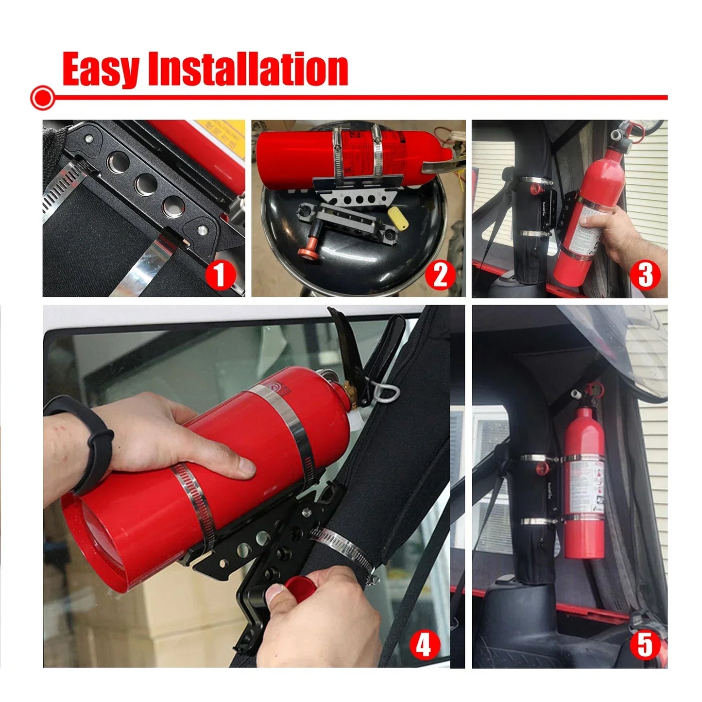 Universal Extinguisher Mount Holder Brackets