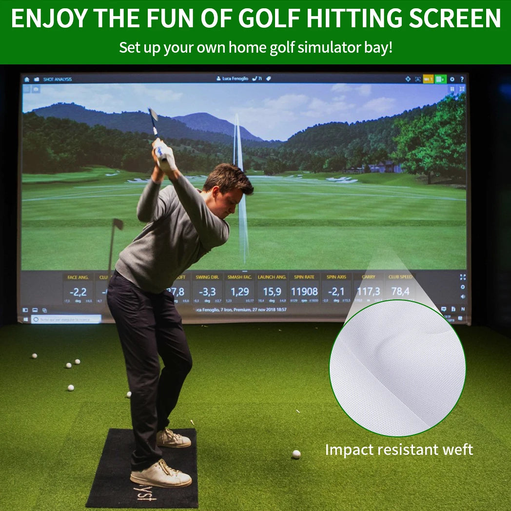 1pc HD Polyester Golf Practice Screen - Silent Impact, Wear-Resistant, Anti-Strike, Indoor/Outdoor Training, Multi-Size Options