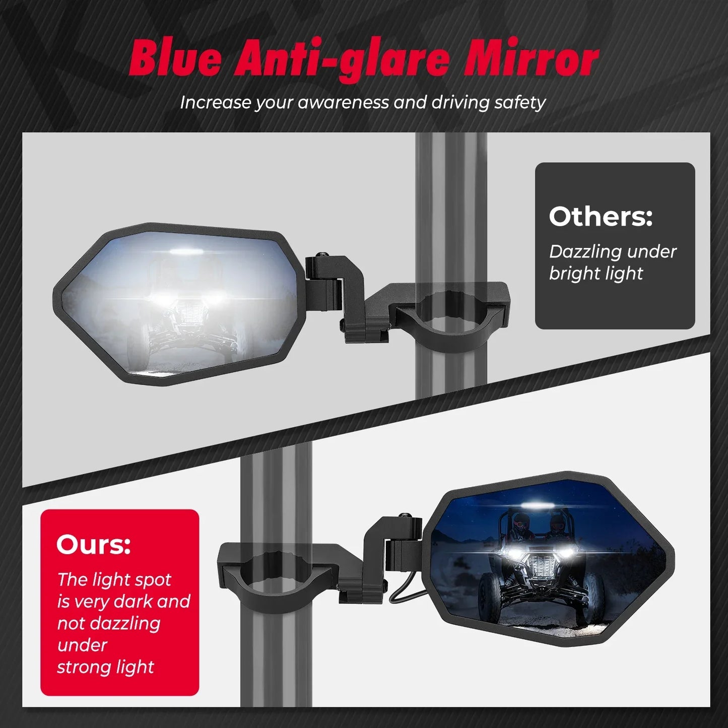 KEMIMOTO  Side Mirrors w/ RGB Light