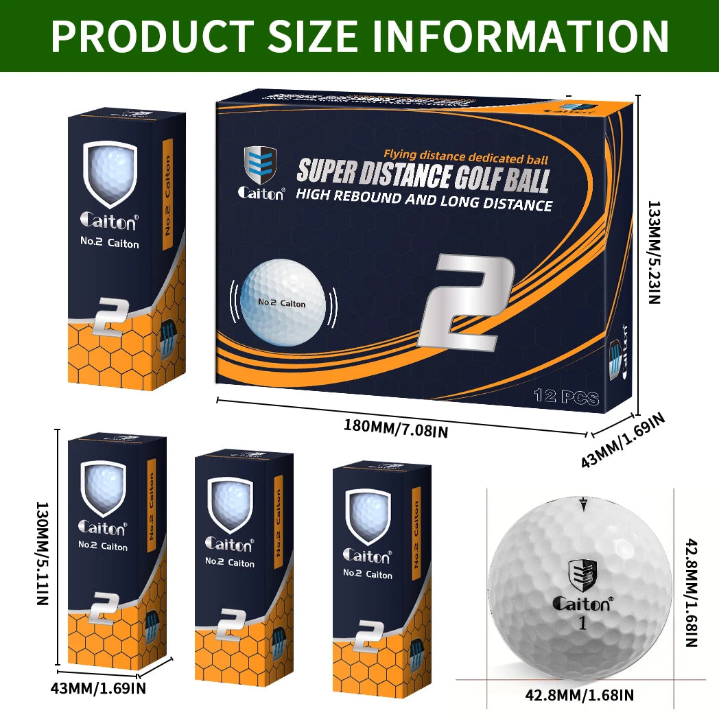 Caiton 12/6/3PCS Premium Golf Balls