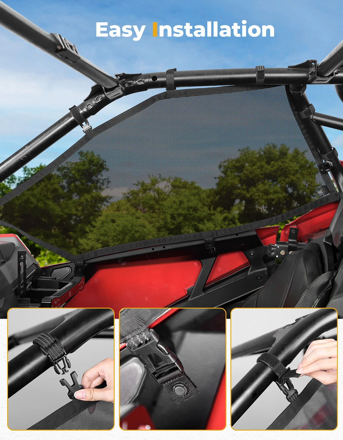 Polaris Roll Cage Window Mesh