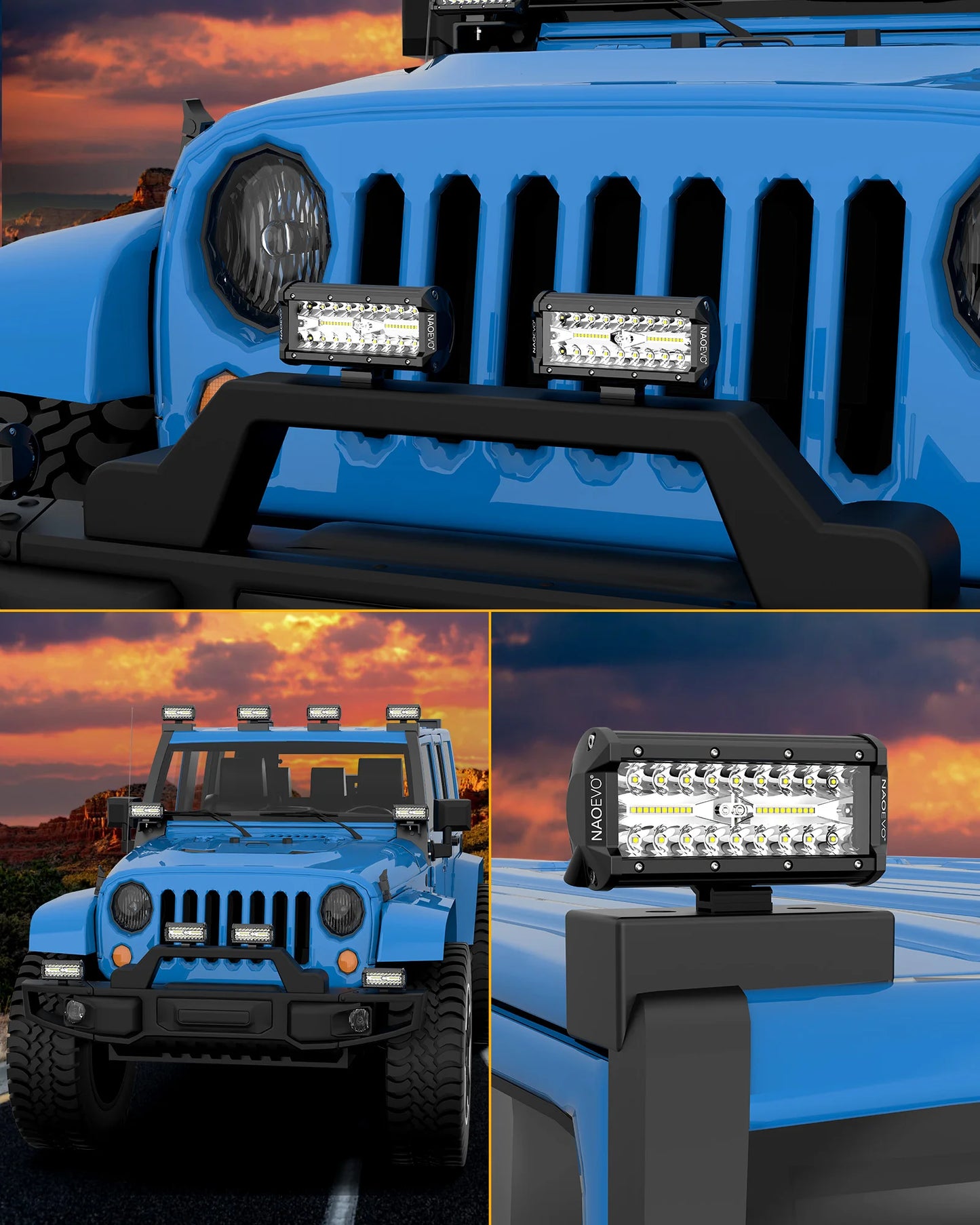 NAOEVO 7 inch LED Light Bar