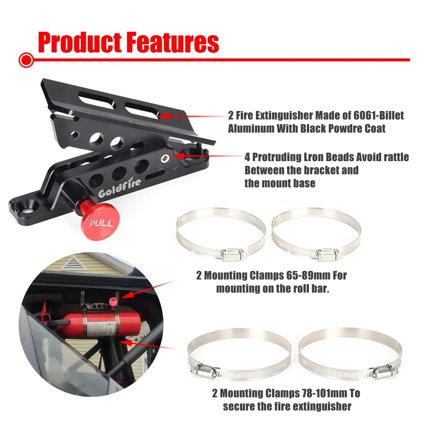 Universal Extinguisher Mount Holder Brackets