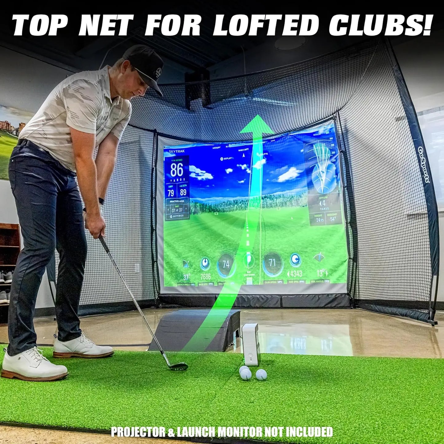 10 ft x 8 ft Golf Practice Hitting Net with Impact Screen