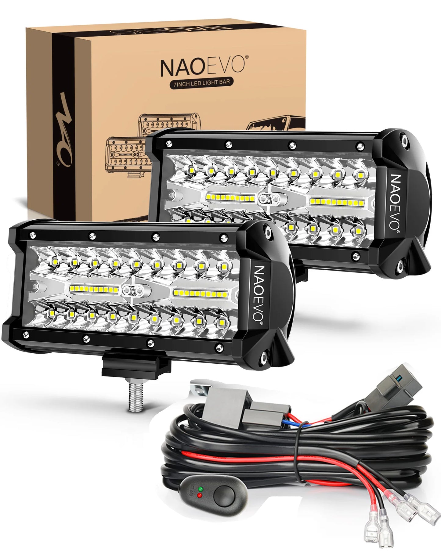 NAOEVO 7 inch LED Light Bar