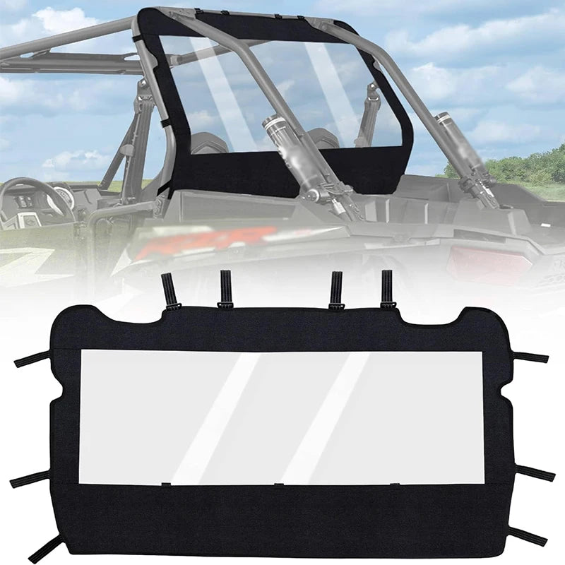 UTV Rear Windshield with Zipper for Yamaha Rhino