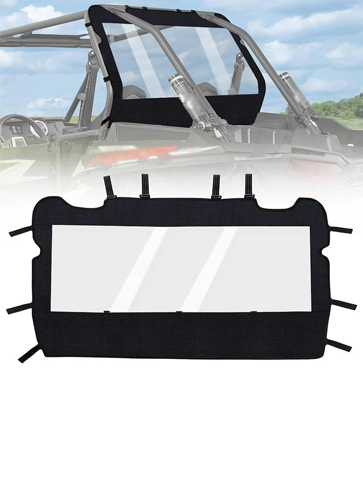 UTV Rear Windshield with Zipper for Yamaha Rhino