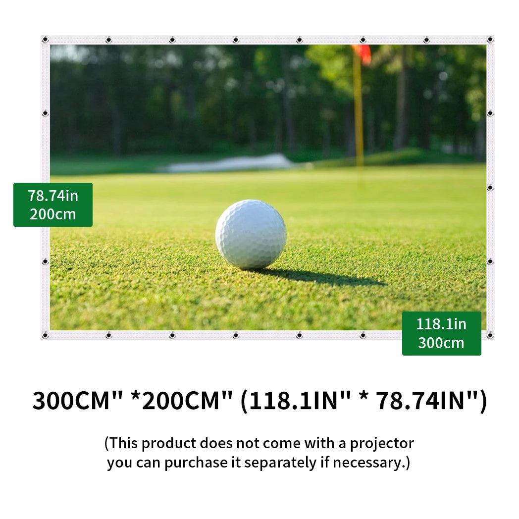 1pc HD Polyester Golf Practice Screen - Silent Impact, Wear-Resistant, Anti-Strike, Indoor/Outdoor Training, Multi-Size Options