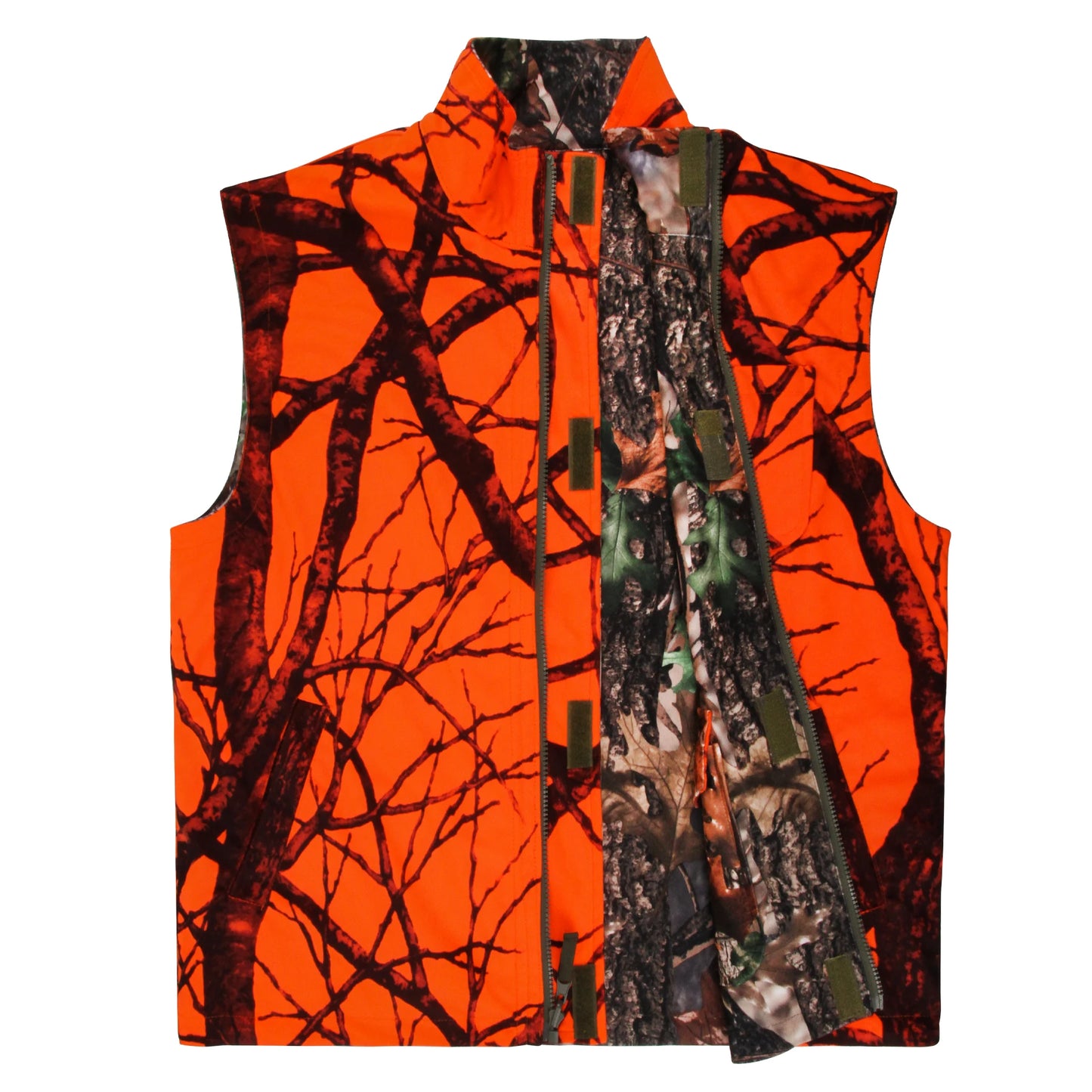 Orange Camo Hunting Vest, Reversible