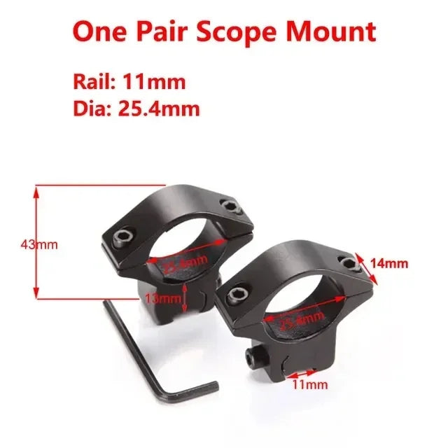 1 Pair Hunting Rifle Scope Mounts Ring for Dia 25.4/30mm Tube Scopes