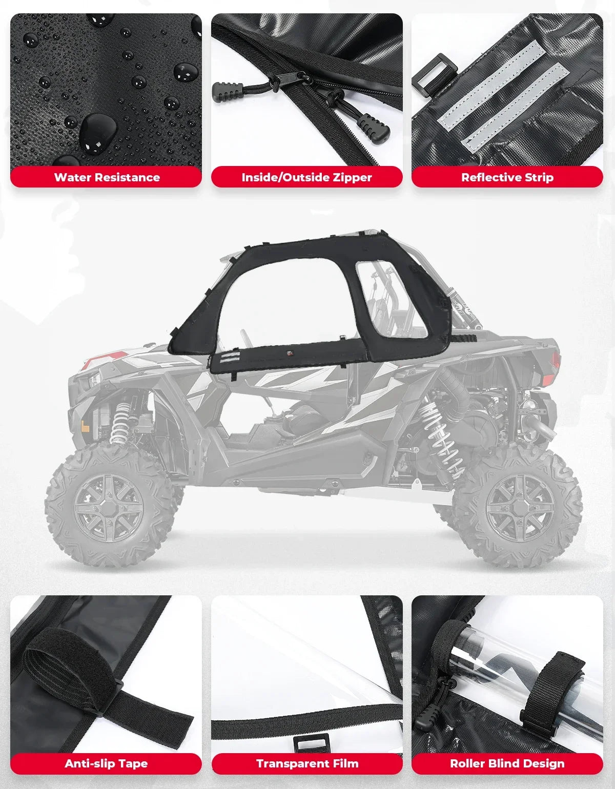 Polaris Cab Enclosures Soft Upper Door Kit