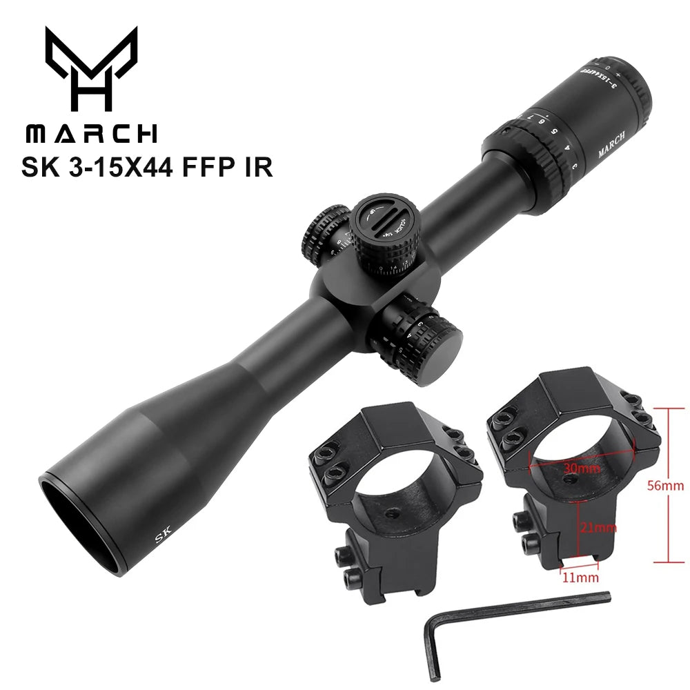 MARCH SK 3-15x44 Luneta FFP Riflescope