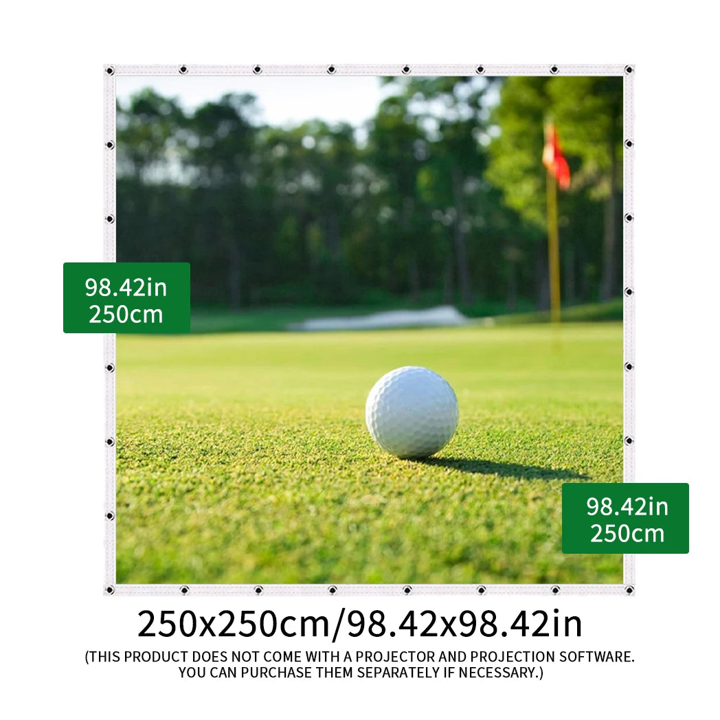 1pc HD Polyester Golf Practice Screen - Silent Impact, Wear-Resistant, Anti-Strike, Indoor/Outdoor Training, Multi-Size Options