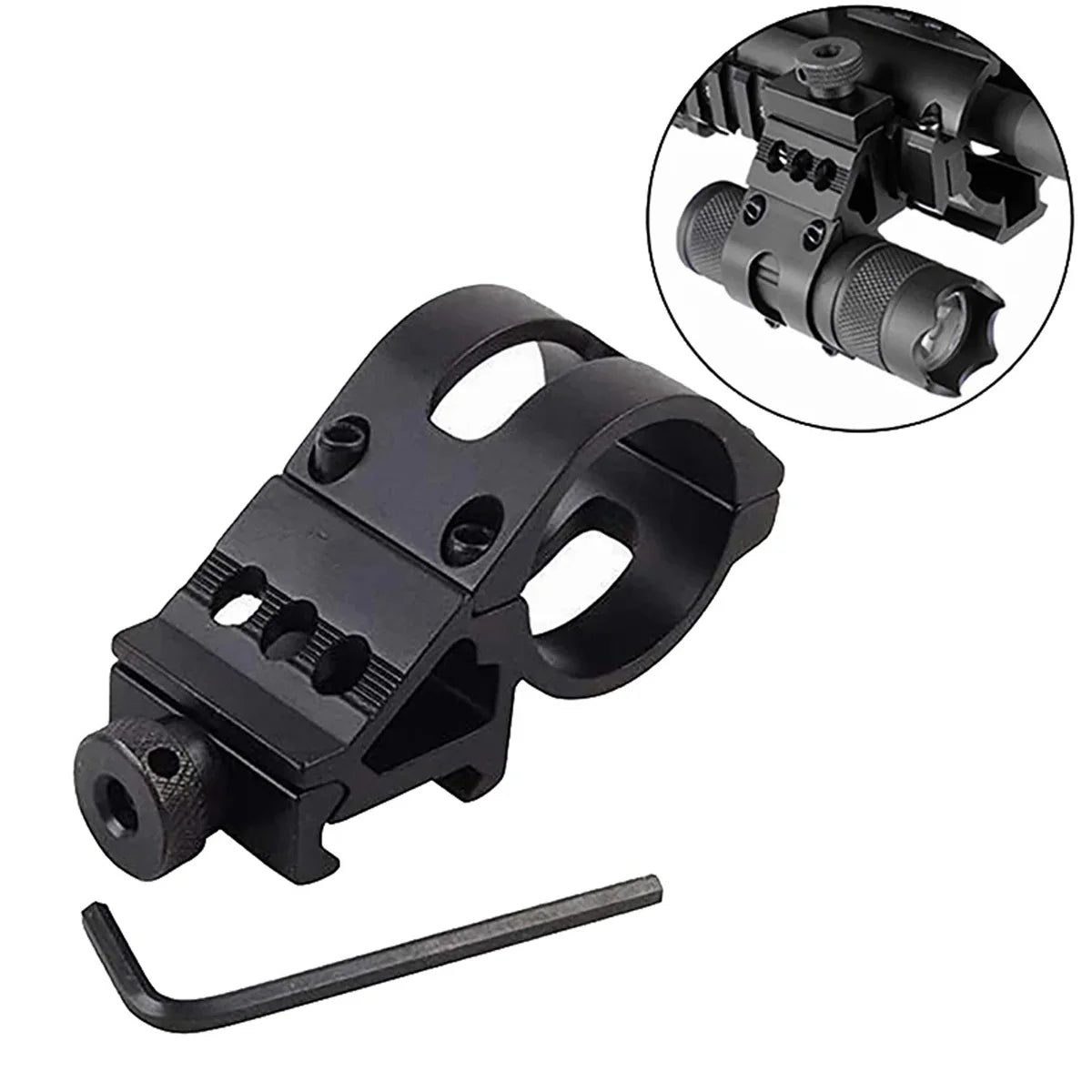 25.4mm Quick Release Offset Flashlight Scope Mount