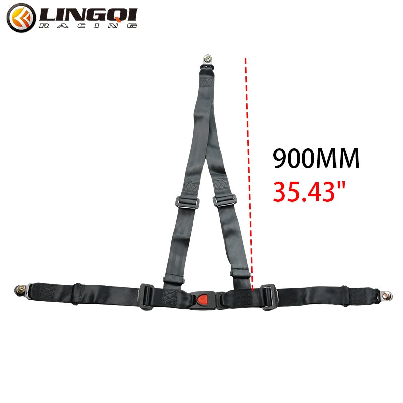 LINGQI RACING Motorcycle 4 Point Mounting Seatbelt