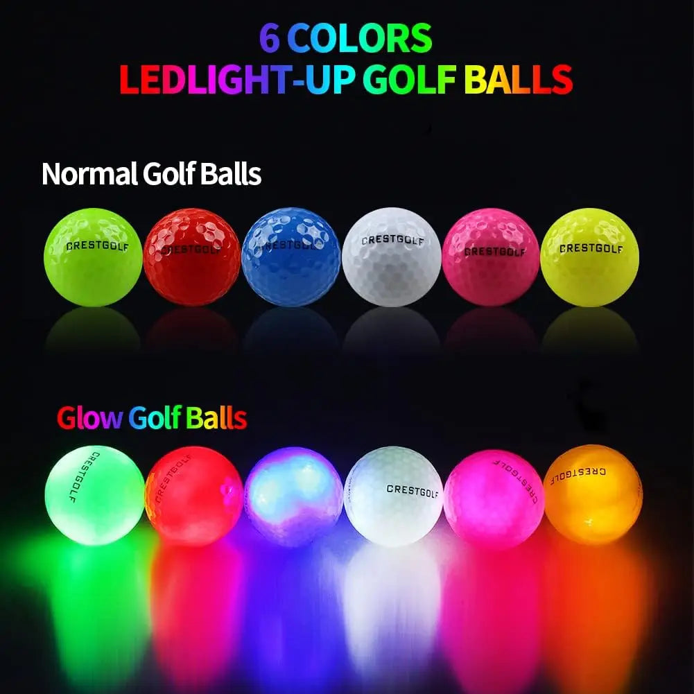 Crestgolf LED Golf Balls for Night Glow in The Dark Golf Ball