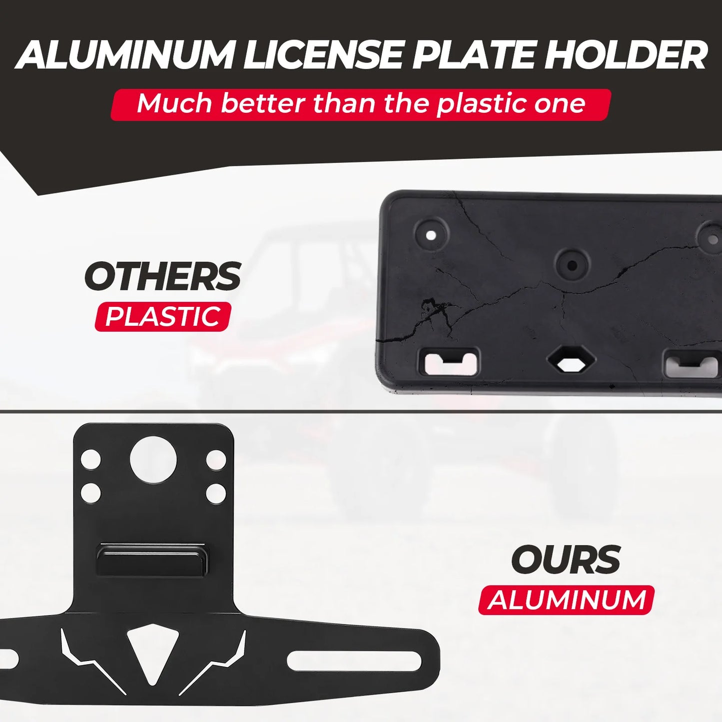 Polaris RZR Rear License Plate Holder