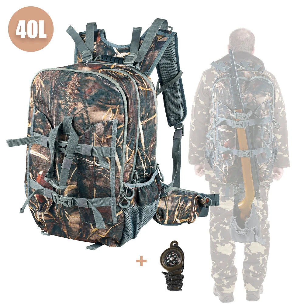 Large Capacity Hunting Backpack with Rifle Holder