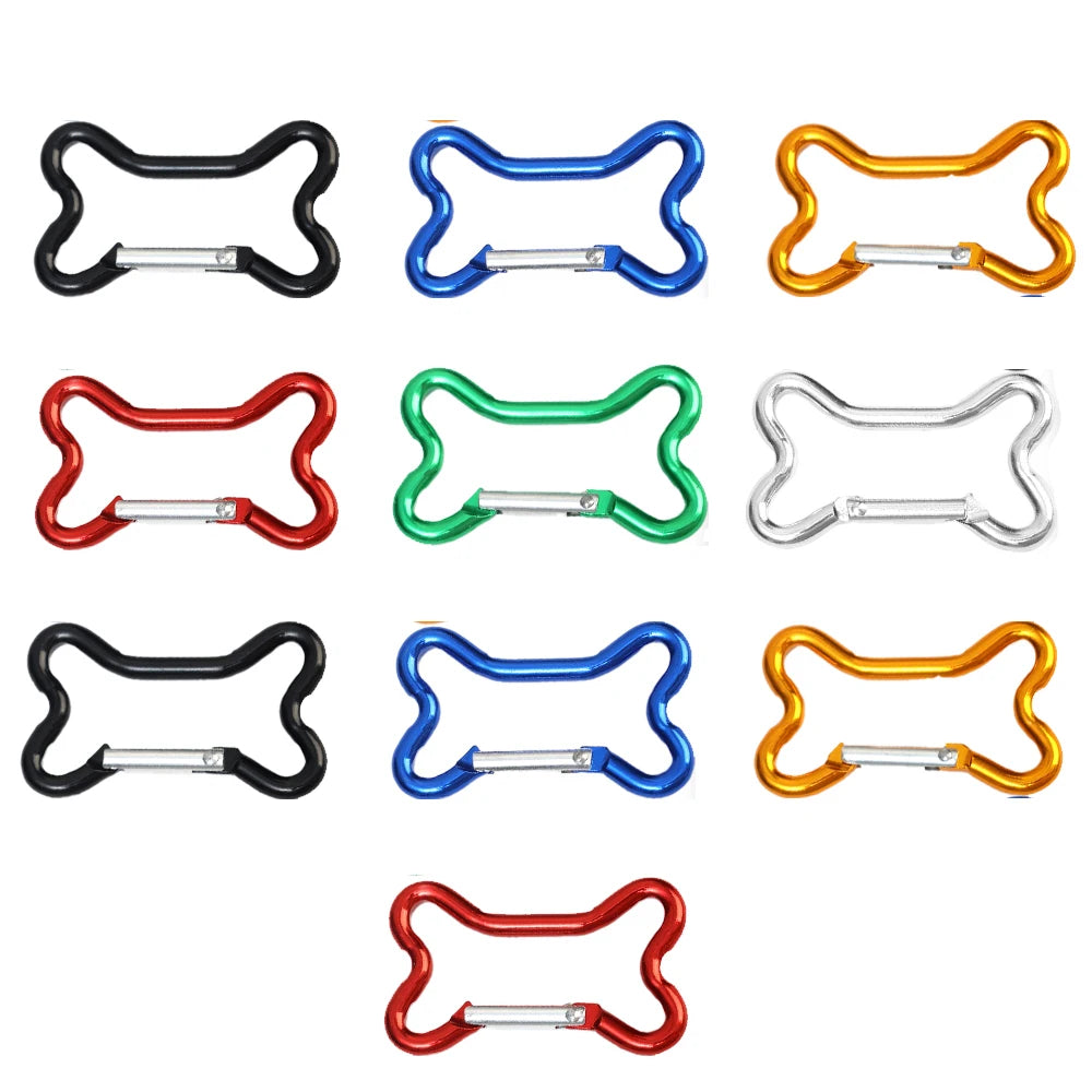 10PCS Dog Bone Carabiner