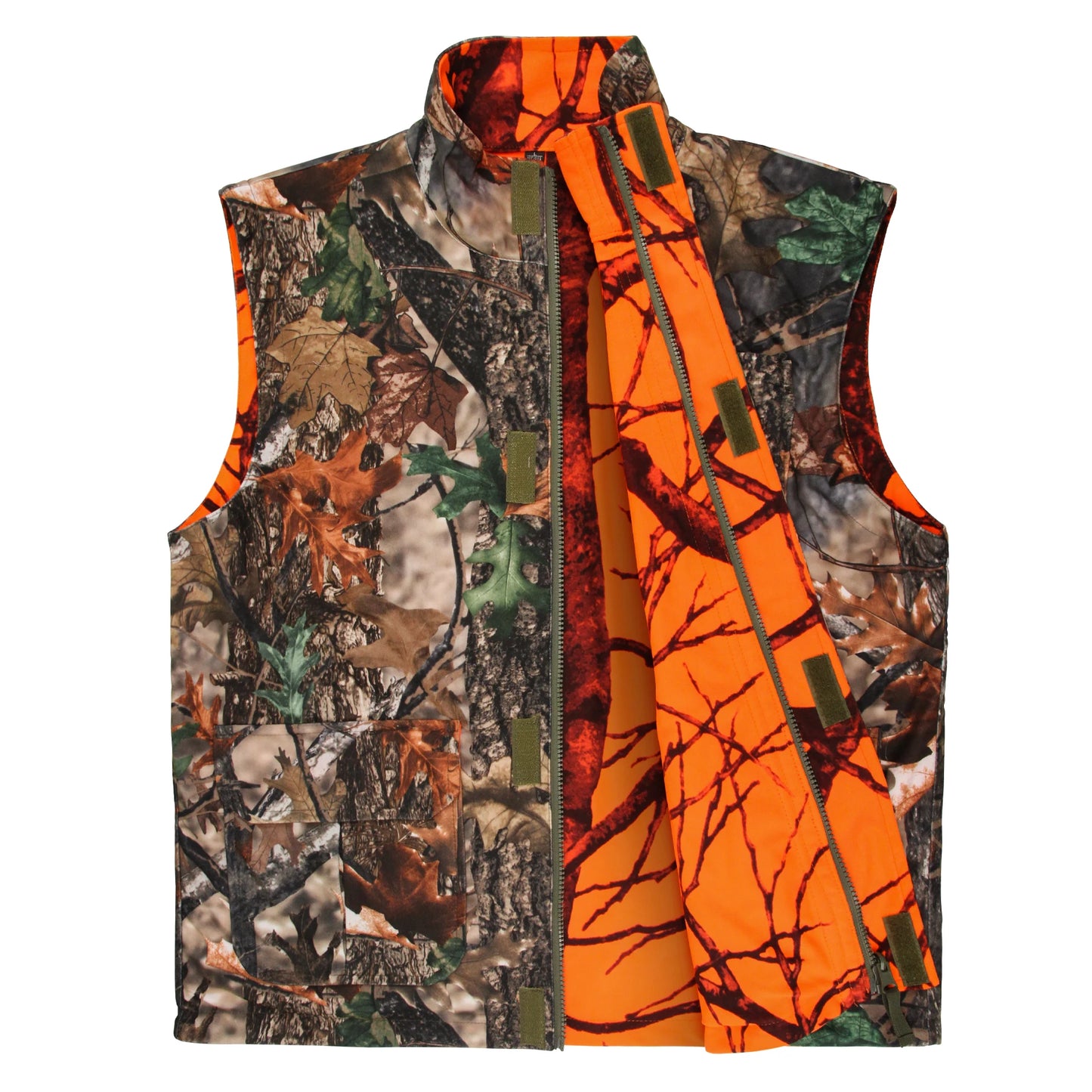 Orange Camo Hunting Vest, Reversible