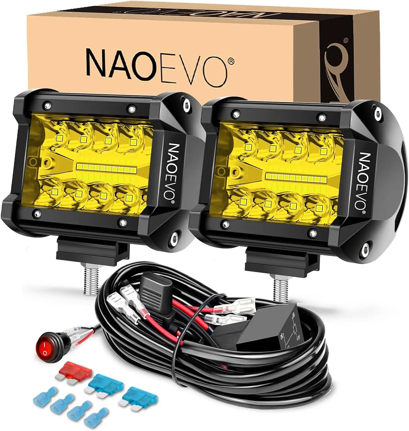 NAOEVO 4 Inch 2Pcs LED Pod Lights