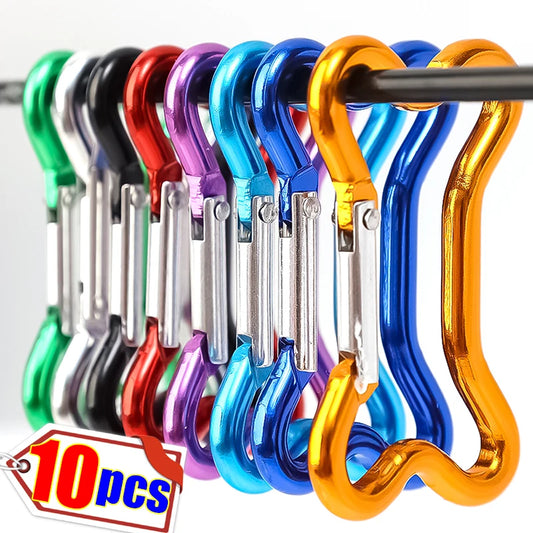 10PCS Dog Bone Carabiner