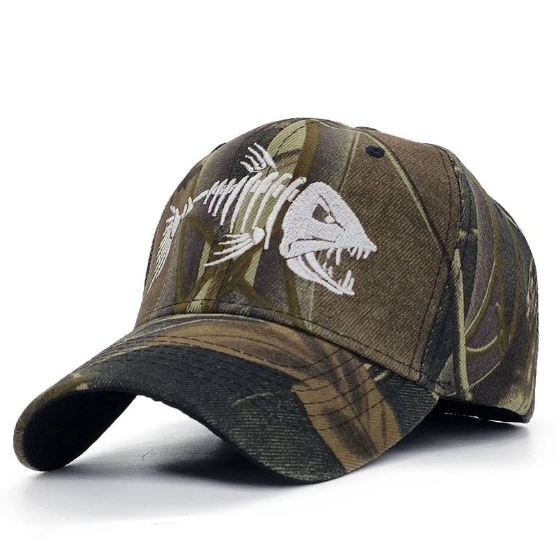 Embroidered Fish Bone Hat