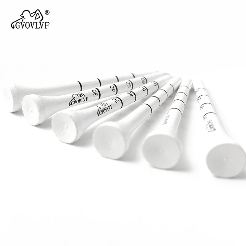 50 Pieces Golf Tees White and Black Adjustable Depth