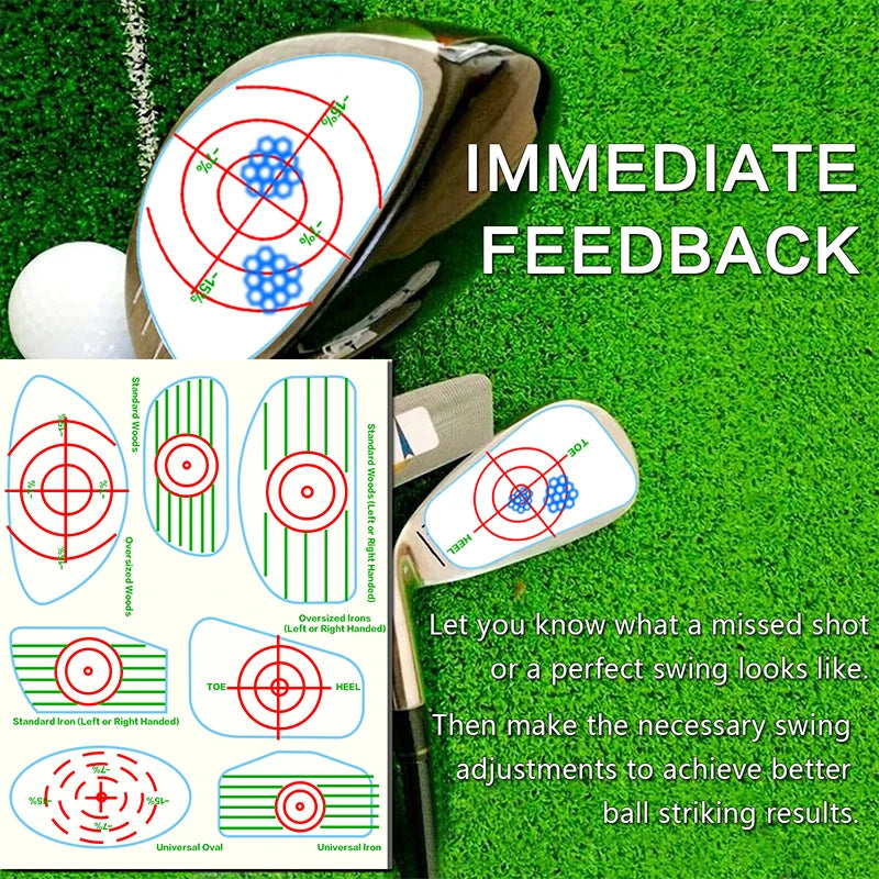 7in1 Golf Club Impact Target Label Tape Sticker Practice