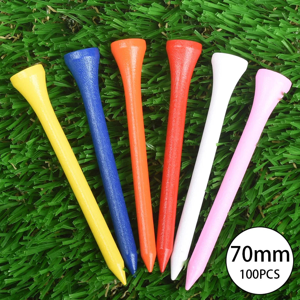 100Pcs Golf Wood Tees Mixed Color