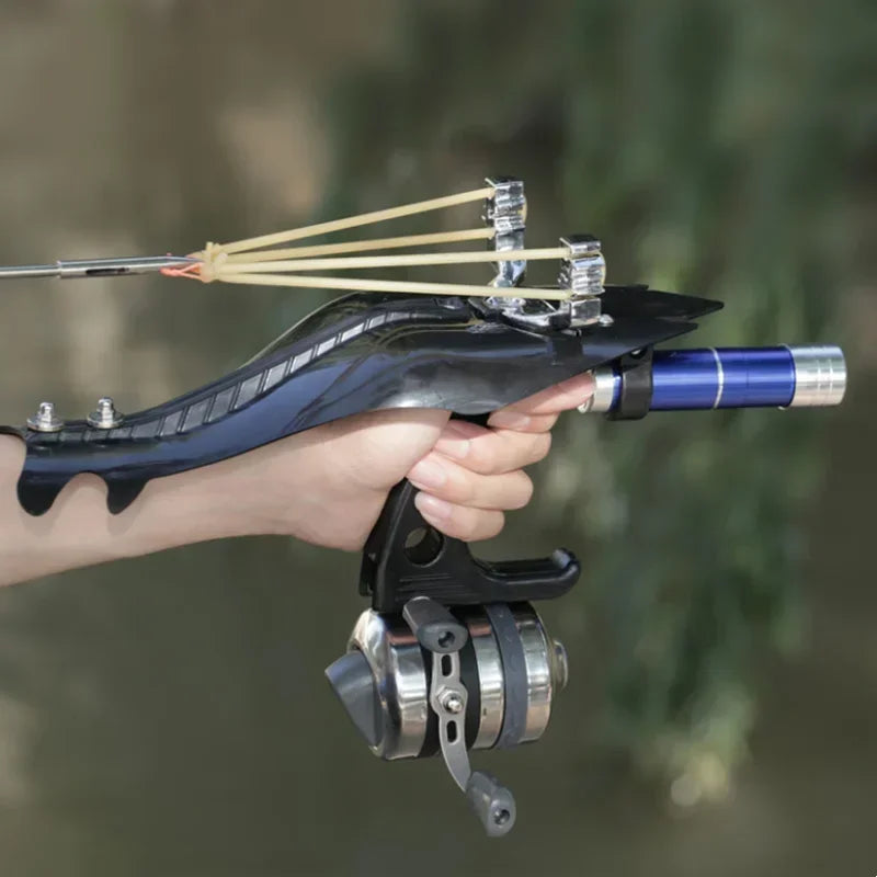 Slingshot Fishing Professional Shooting Catapult Set with Fishing Reel and Darts