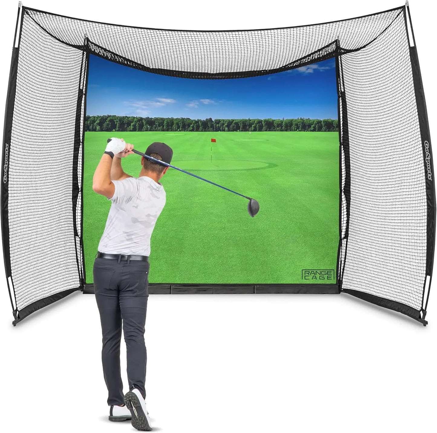 10 ft x 8 ft Golf Practice Hitting Net with Impact Screen