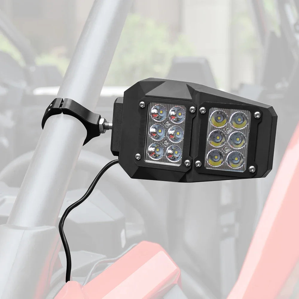 1.5"-2" UTV Rearview Side Mirrors with LED Light